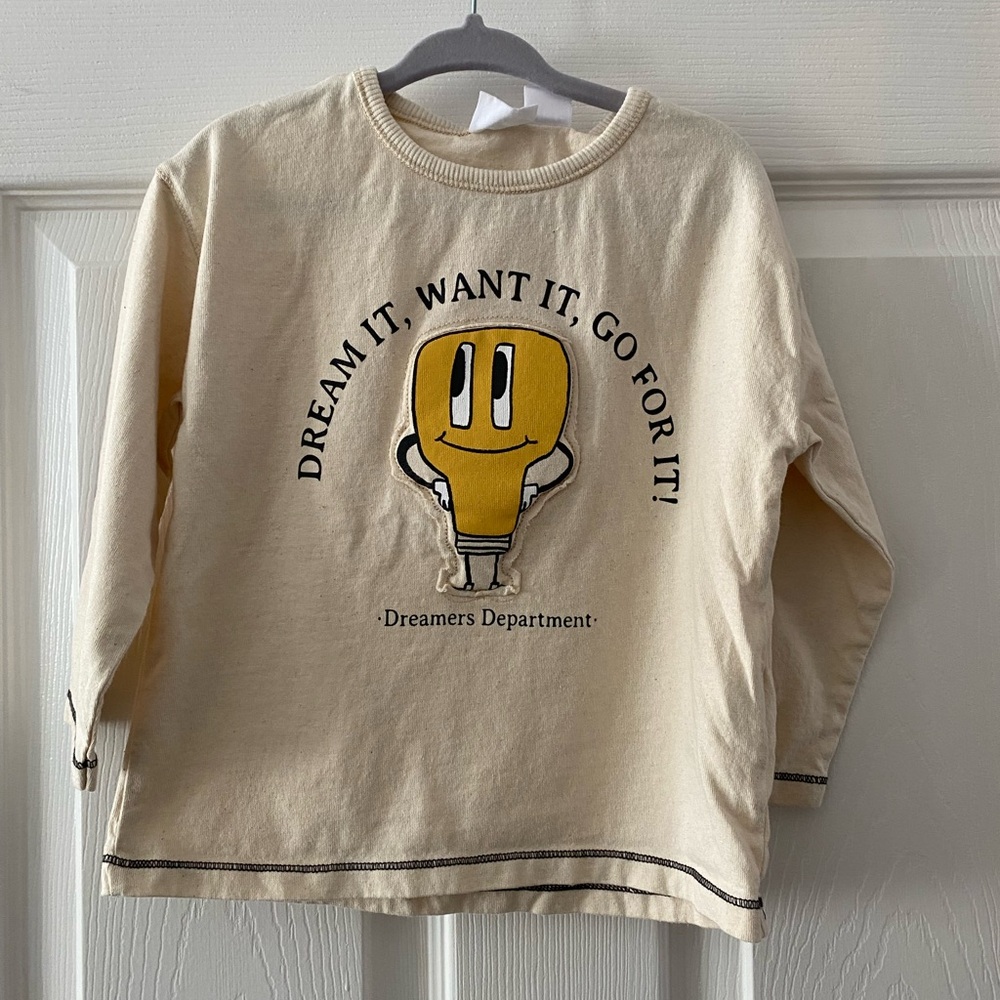 Cream Kids Long Sleeve Shirt